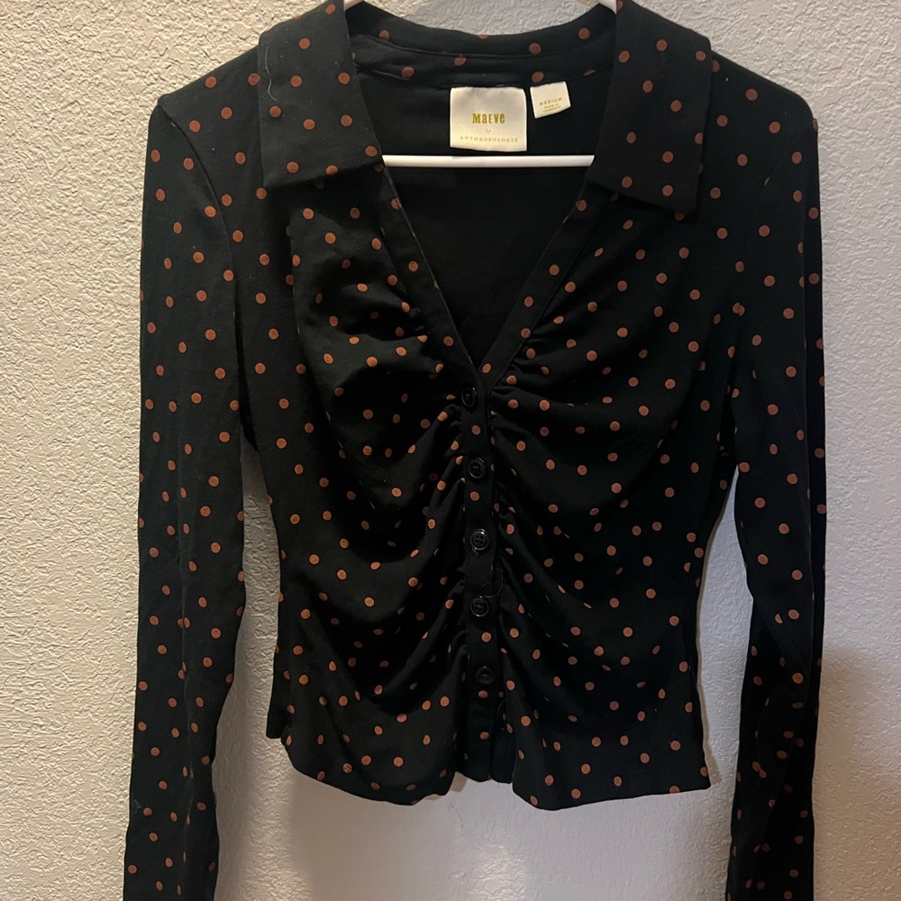 Anthropologie Maeve Long Sleeve Blouse